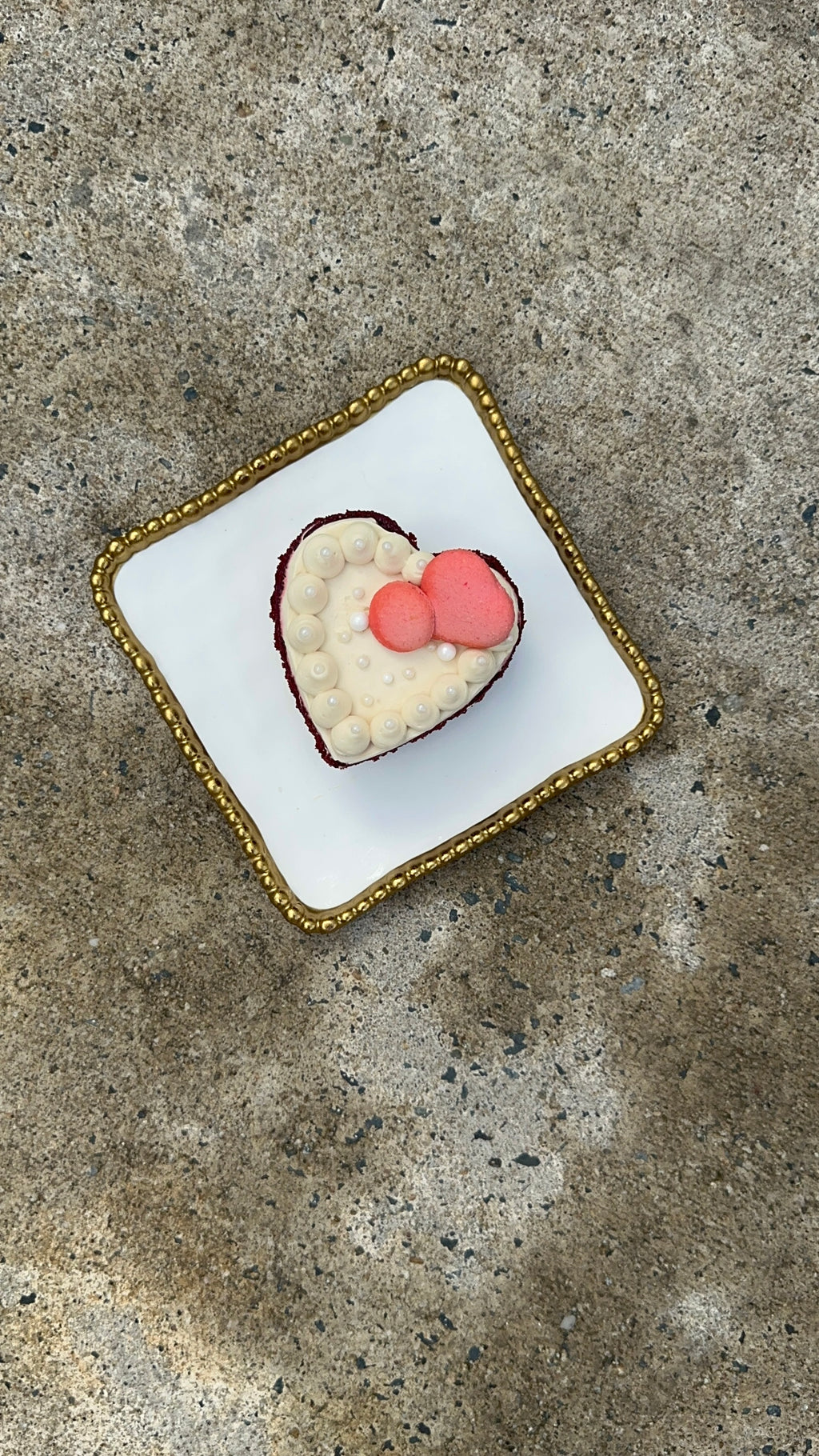 Heart-Shaped Three-Tier Red Velvet Cake (Serves 2)