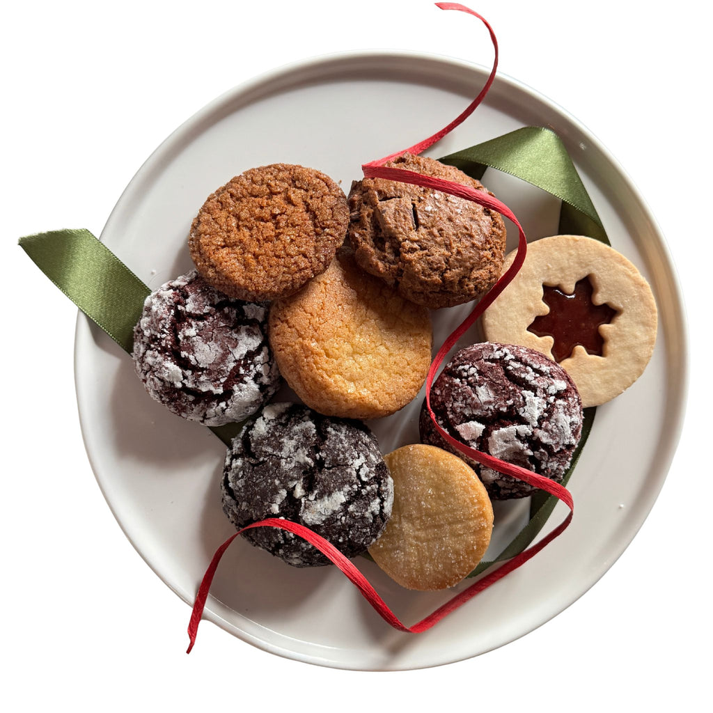 Santa Cookie Box – Assorted Holiday Cookies - Box of 12